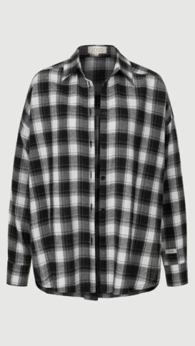 Сорочка байкова чорно-біла